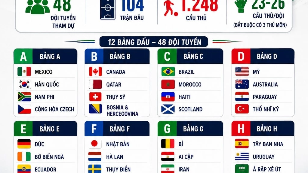 Danh sách cầu thủ 48 ĐTQG dự World Cup 2026: Chờ Messi quyết định & Phân tích chuyên sâu | Thể thao OK9 3 Danh sách cầu thủ 48 ĐTQG dự World Cup 2026: Chờ Messi quyết định & Phân tích chuyên sâu | Thể thao OK9